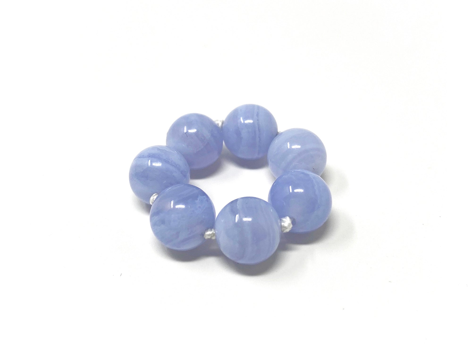 Blue Lace Agate Energy Placement Rings Gemaceuticals